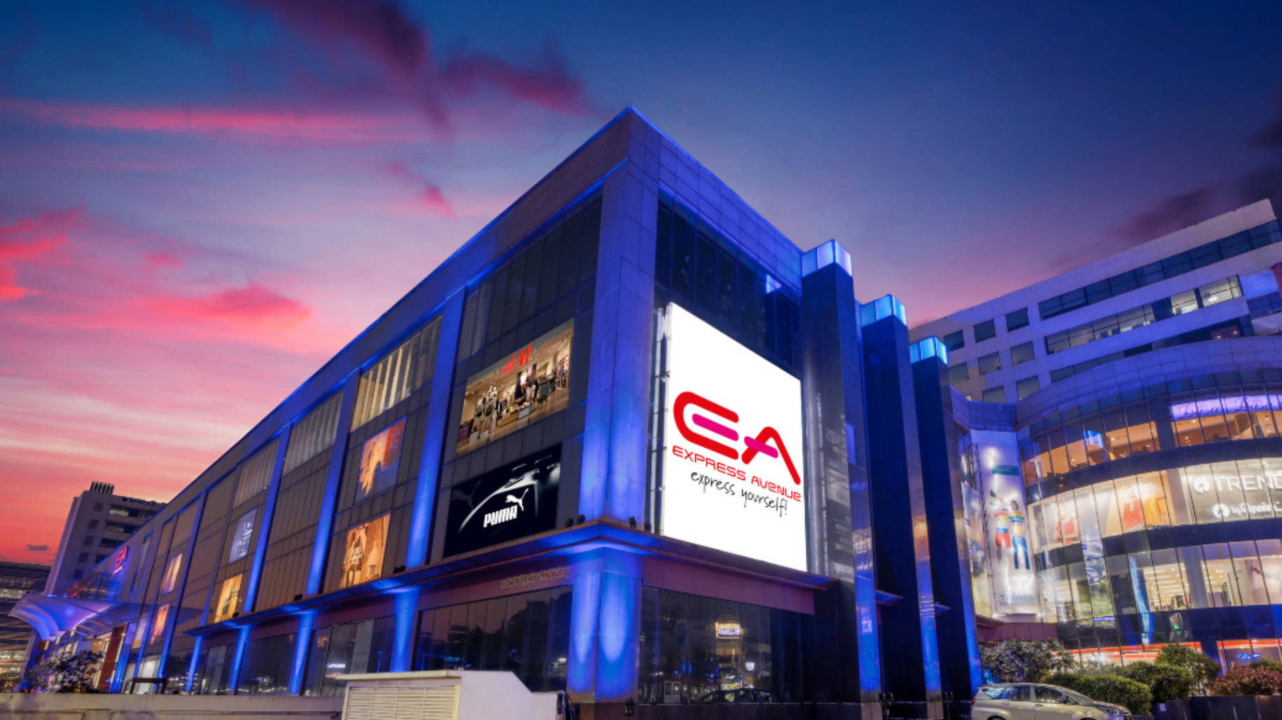 T. Nagar shopping area and mall