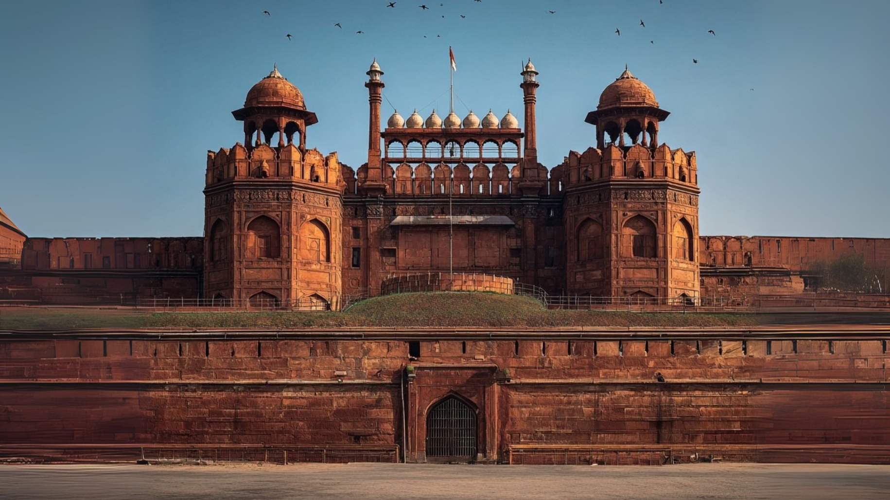 Historic Red Fort and bustling Chandni Chowk